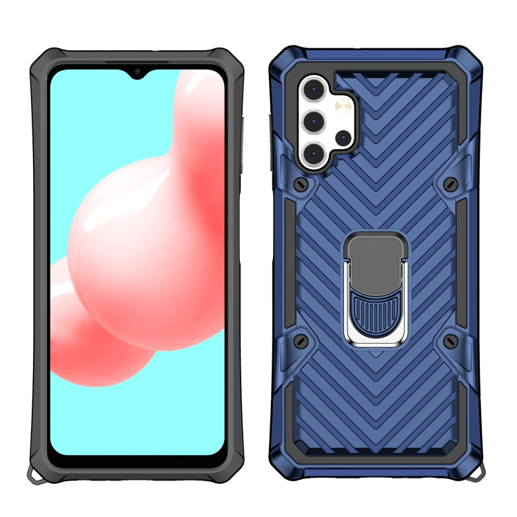 For Samsung Galaxy A32 5G Cool Armor PC + TPU Shockproof Case with 360 Degree Rotation Ring Holder