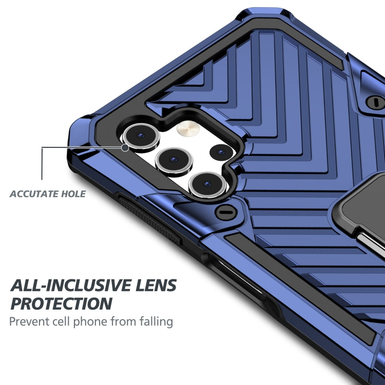 For Samsung Galaxy A32 5G Cool Armor PC + TPU Shockproof Case with 360 Degree Rotation Ring Holder