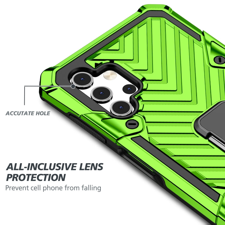 For Samsung Galaxy A32 5G Cool Armor PC + TPU Shockproof Case with 360 Degree Rotation Ring Holder