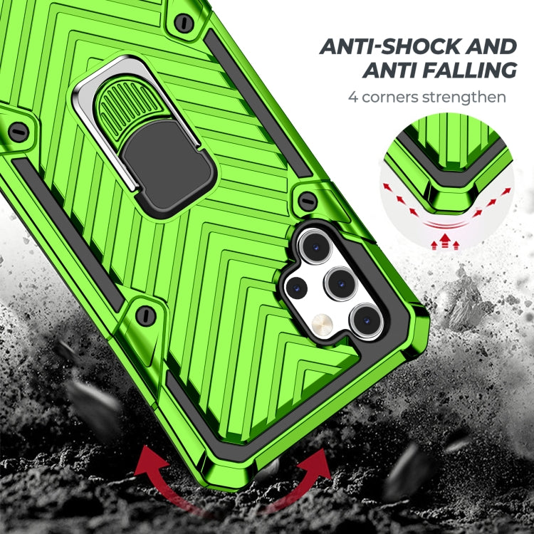 For Samsung Galaxy A32 5G Cool Armor PC + TPU Shockproof Case with 360 Degree Rotation Ring Holder