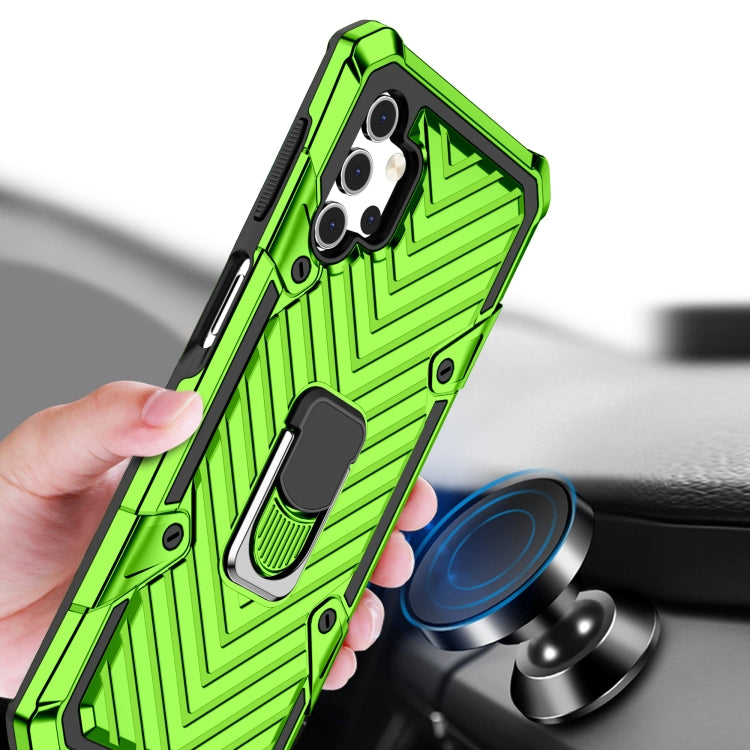 For Samsung Galaxy A32 5G Cool Armor PC + TPU Shockproof Case with 360 Degree Rotation Ring Holder
