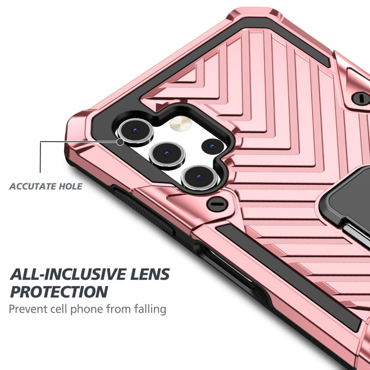 For Samsung Galaxy A32 5G Cool Armor PC + TPU Shockproof Case with 360 Degree Rotation Ring Holder