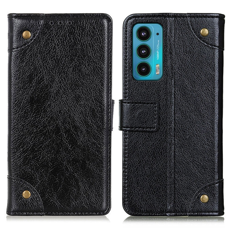 For Motorola Edge 20 Copper Buckle Nappa Texture Horizontal Flip Leather Case with Holder & Card Slots & Wallet