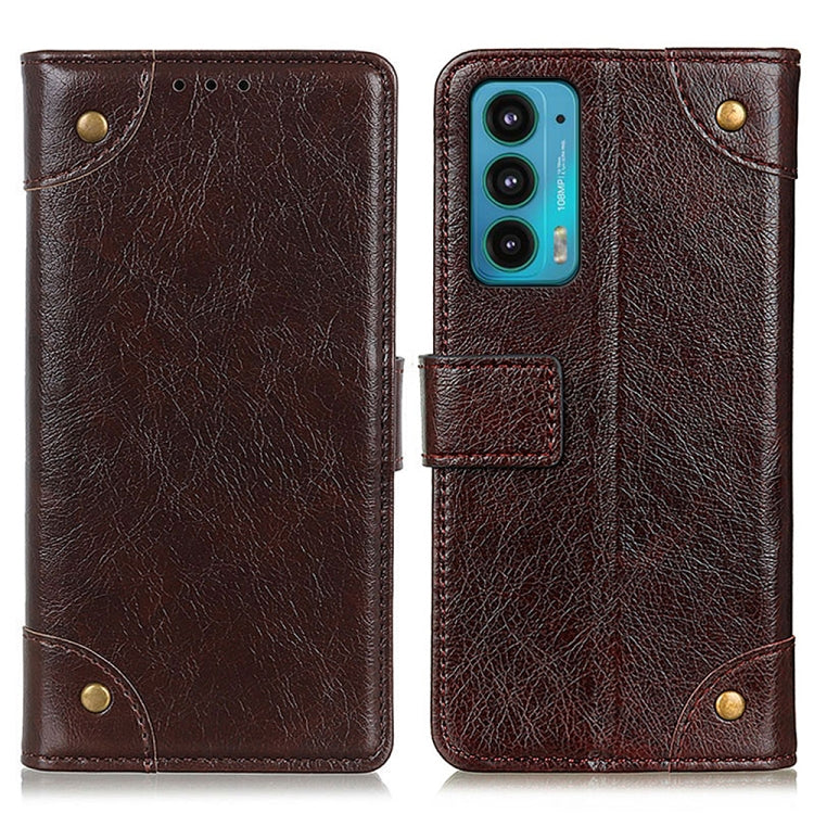 For Motorola Edge 20 Copper Buckle Nappa Texture Horizontal Flip Leather Case with Holder & Card Slots & Wallet