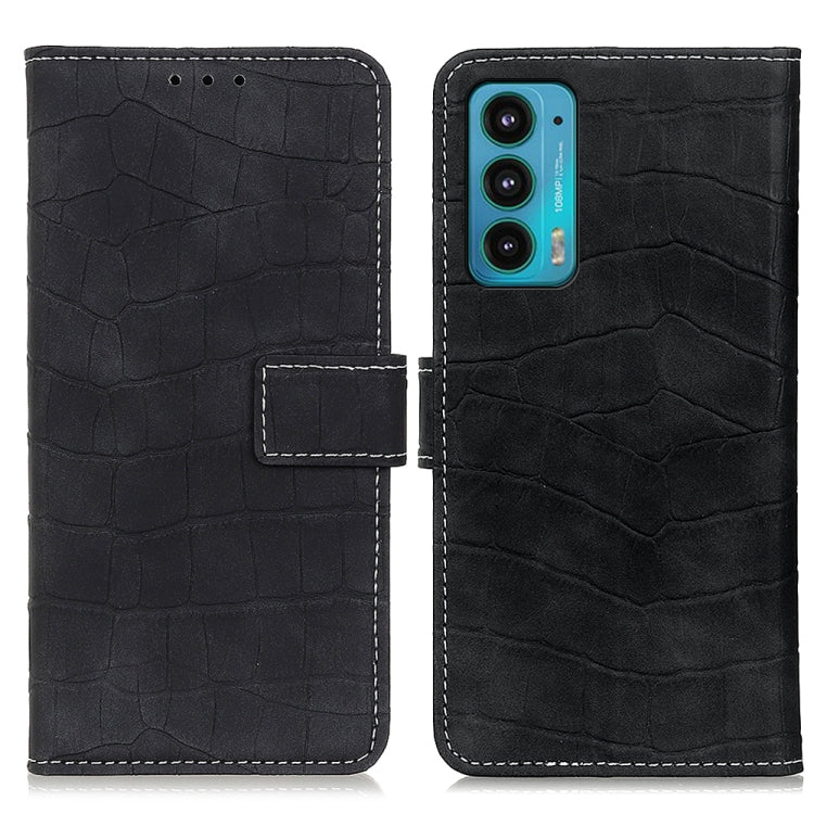 For Motorola Edge 20 Magnetic Crocodile Texture Horizontal Flip Leather Case with Holder & Card Slots & Wallet