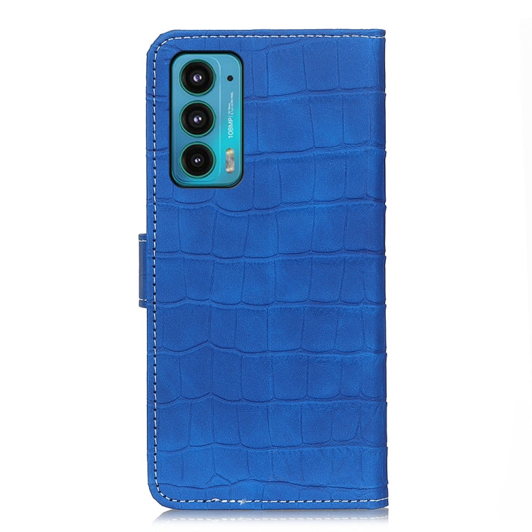 For Motorola Edge 20 Magnetic Crocodile Texture Horizontal Flip Leather Case with Holder & Card Slots & Wallet