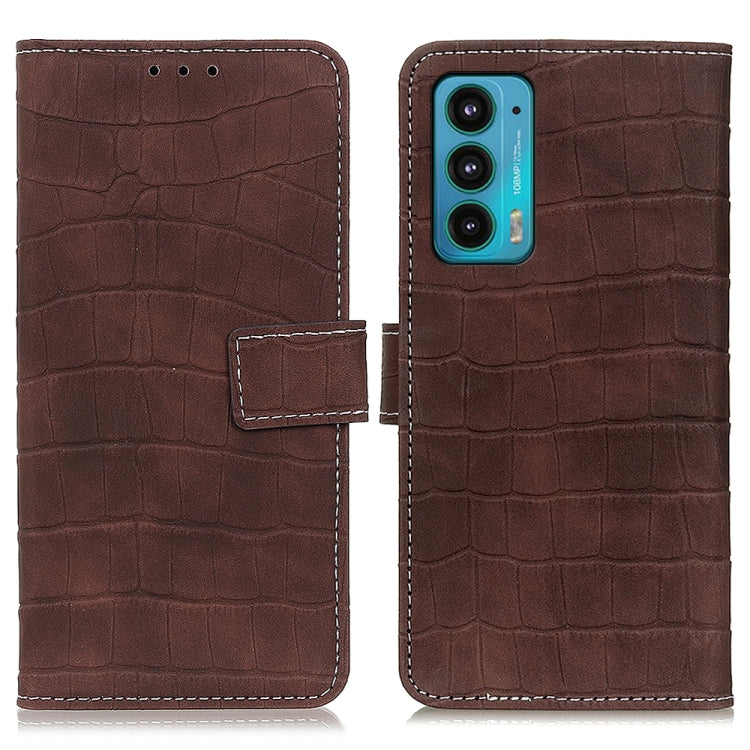 For Motorola Edge 20 Magnetic Crocodile Texture Horizontal Flip Leather Case with Holder & Card Slots & Wallet