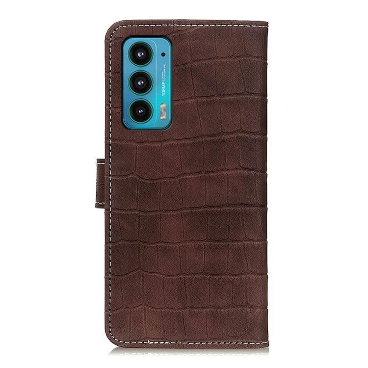 For Motorola Edge 20 Magnetic Crocodile Texture Horizontal Flip Leather Case with Holder & Card Slots & Wallet