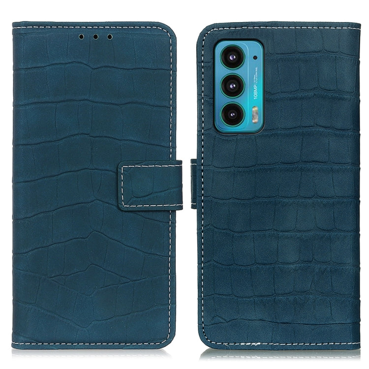 For Motorola Edge 20 Magnetic Crocodile Texture Horizontal Flip Leather Case with Holder & Card Slots & Wallet