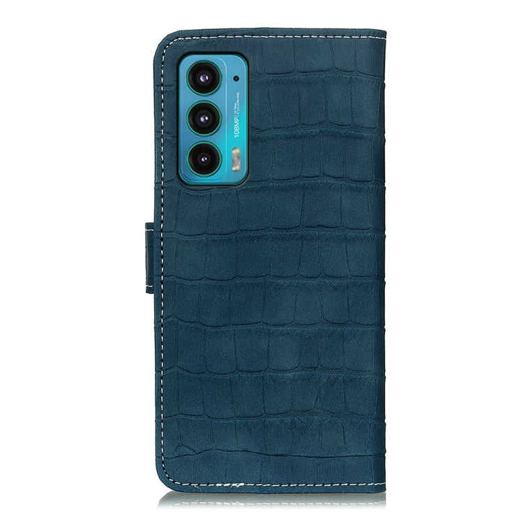 For Motorola Edge 20 Magnetic Crocodile Texture Horizontal Flip Leather Case with Holder & Card Slots & Wallet