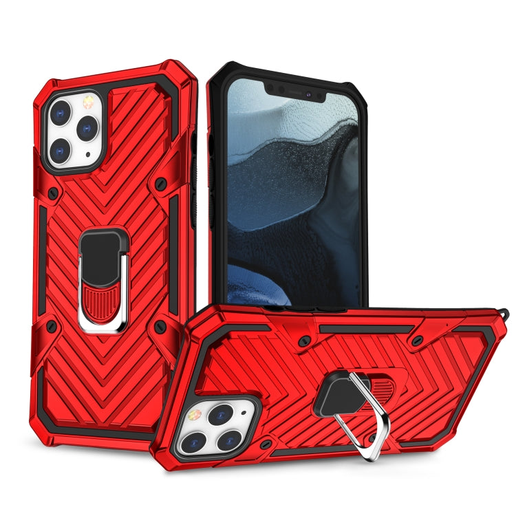 For iPhone 13 Pro Cool Armor PC + TPU Shockproof Case with 360 Degree Rotation Ring Holder