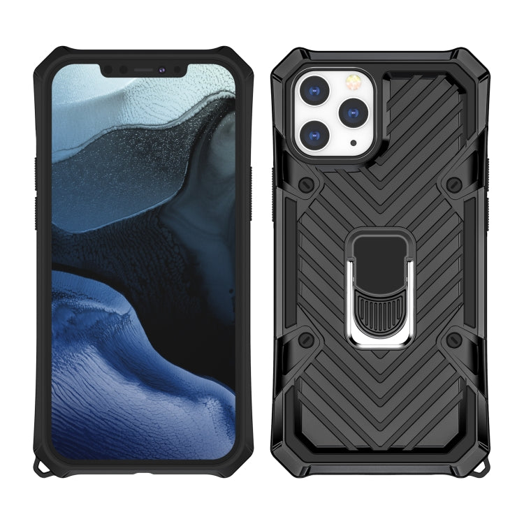 For iPhone 13 Pro Max Cool Armor PC + TPU Shockproof Case with 360 Degree Rotation Ring Holder