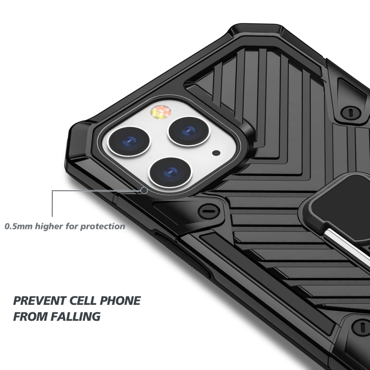 For iPhone 13 Pro Max Cool Armor PC + TPU Shockproof Case with 360 Degree Rotation Ring Holder
