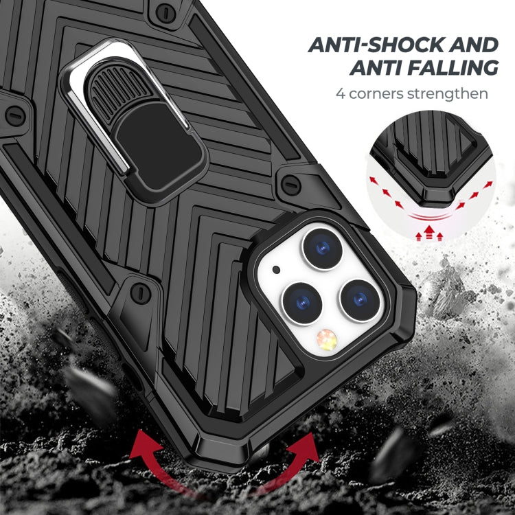 For iPhone 13 Pro Max Cool Armor PC + TPU Shockproof Case with 360 Degree Rotation Ring Holder