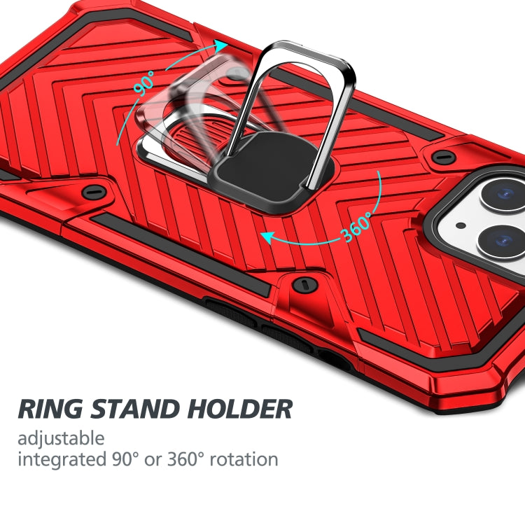 For iPhone 13 Pro Max Cool Armor PC + TPU Shockproof Case with 360 Degree Rotation Ring Holder