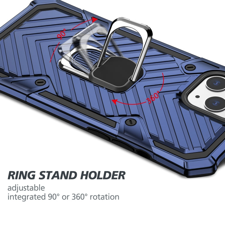 For iPhone 13 Pro Max Cool Armor PC + TPU Shockproof Case with 360 Degree Rotation Ring Holder