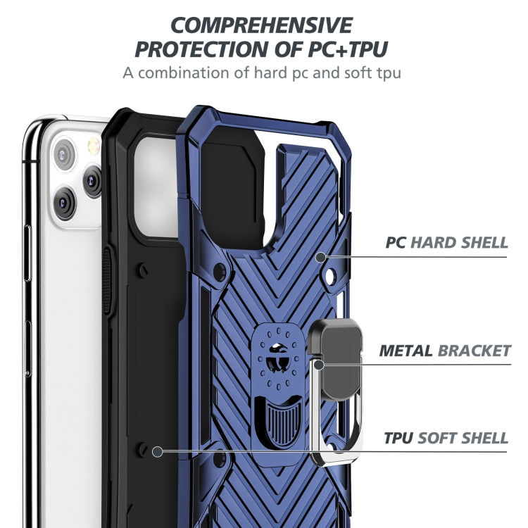 For iPhone 13 Pro Max Cool Armor PC + TPU Shockproof Case with 360 Degree Rotation Ring Holder