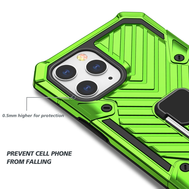 For iPhone 13 Pro Max Cool Armor PC + TPU Shockproof Case with 360 Degree Rotation Ring Holder