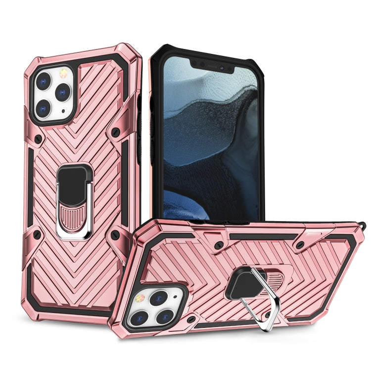 For iPhone 13 Pro Max Cool Armor PC + TPU Shockproof Case with 360 Degree Rotation Ring Holder