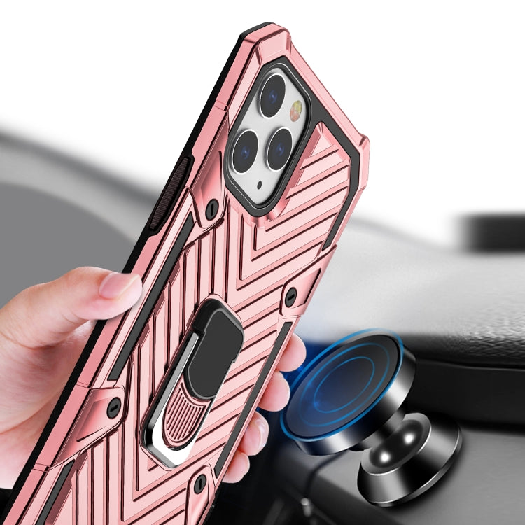 For iPhone 13 Pro Max Cool Armor PC + TPU Shockproof Case with 360 Degree Rotation Ring Holder