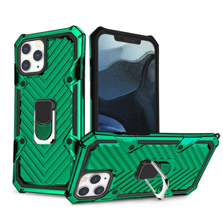 For iPhone 13 Pro Max Cool Armor PC + TPU Shockproof Case with 360 Degree Rotation Ring Holder