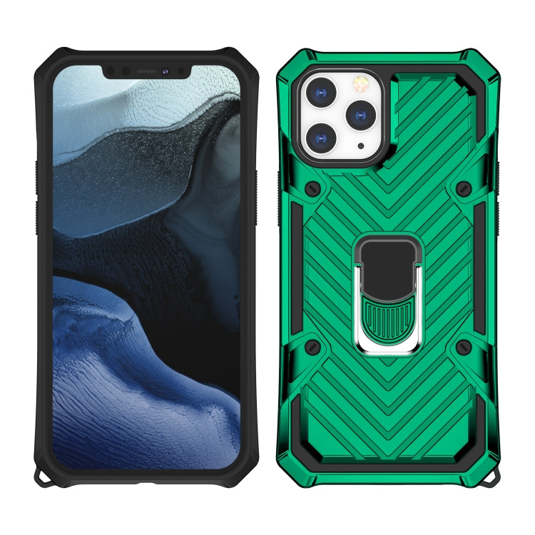For iPhone 13 Pro Max Cool Armor PC + TPU Shockproof Case with 360 Degree Rotation Ring Holder