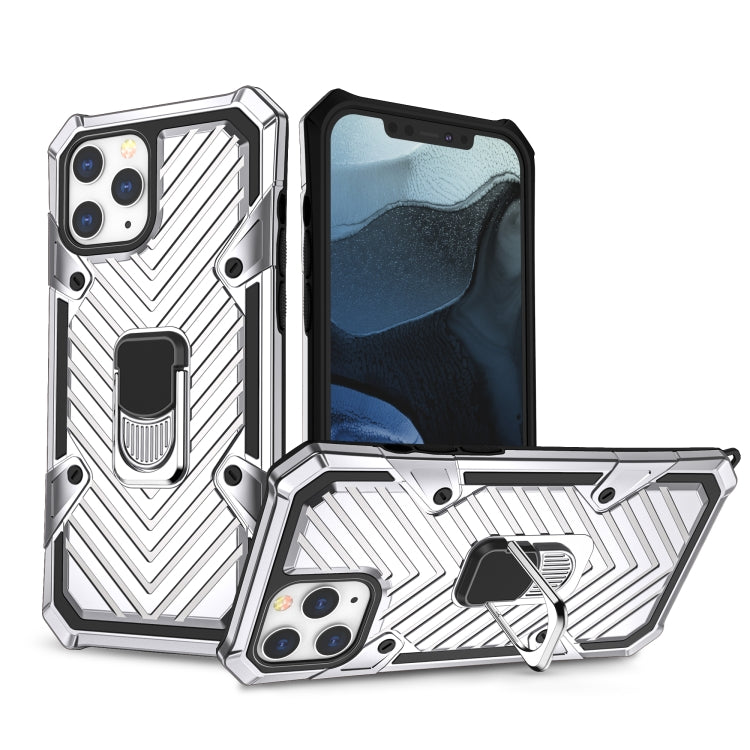 For iPhone 13 Pro Max Cool Armor PC + TPU Shockproof Case with 360 Degree Rotation Ring Holder