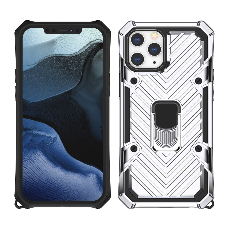 For iPhone 13 Pro Max Cool Armor PC + TPU Shockproof Case with 360 Degree Rotation Ring Holder