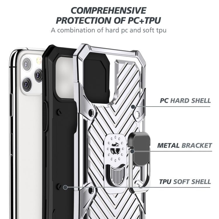 For iPhone 13 Pro Max Cool Armor PC + TPU Shockproof Case with 360 Degree Rotation Ring Holder