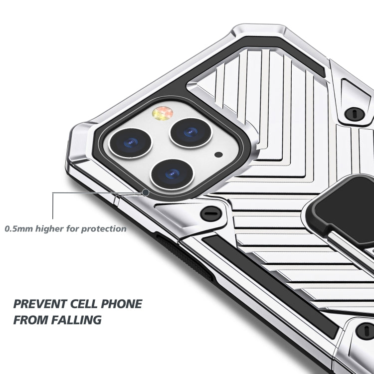 For iPhone 13 Pro Max Cool Armor PC + TPU Shockproof Case with 360 Degree Rotation Ring Holder