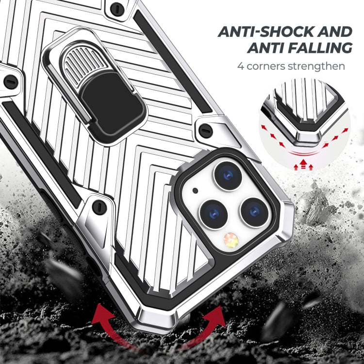 For iPhone 13 Pro Max Cool Armor PC + TPU Shockproof Case with 360 Degree Rotation Ring Holder