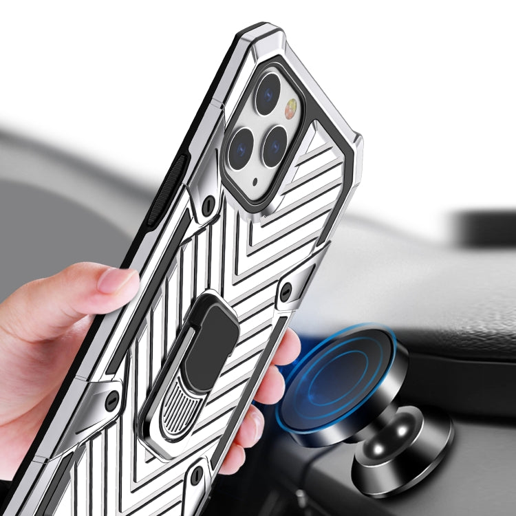 For iPhone 13 Pro Max Cool Armor PC + TPU Shockproof Case with 360 Degree Rotation Ring Holder
