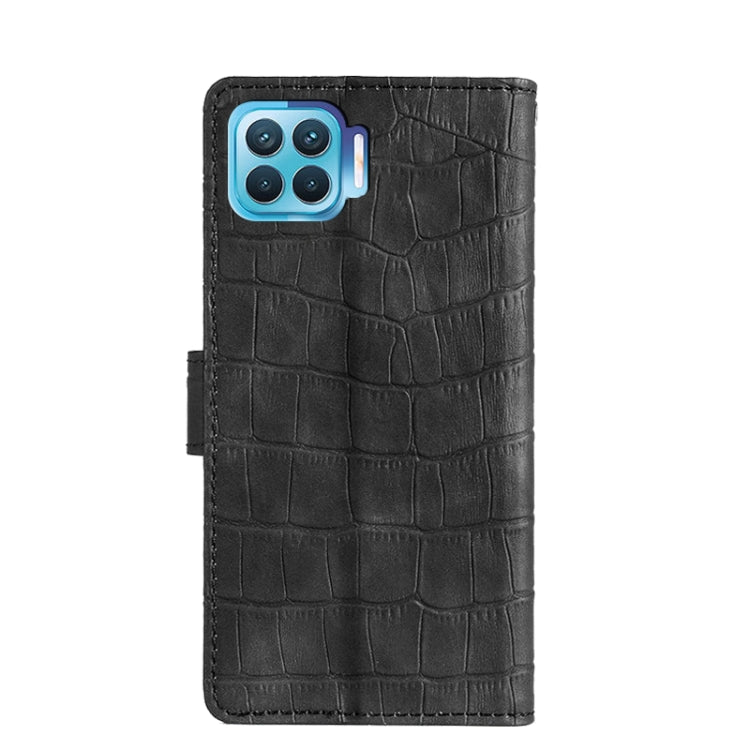 For OPPO F17 Pro Skin Feel Crocodile Texture Magnetic Clasp Horizontal Flip PU Leather Case with Holder & Card Slots & Wallet