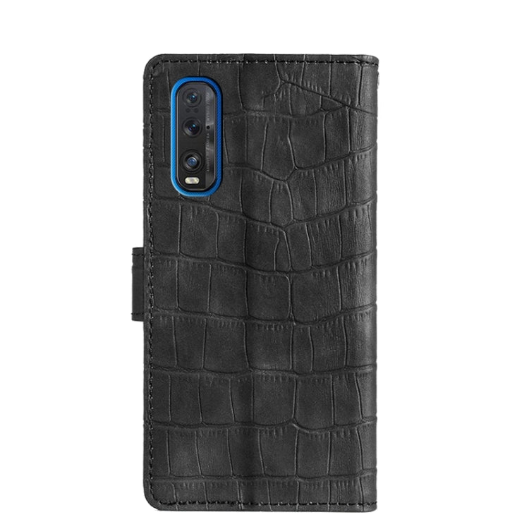 For OPPO Find X2 Skin Feel Crocodile Texture Magnetic Clasp Horizontal Flip PU Leather Case with Holder & Card Slots & Wallet