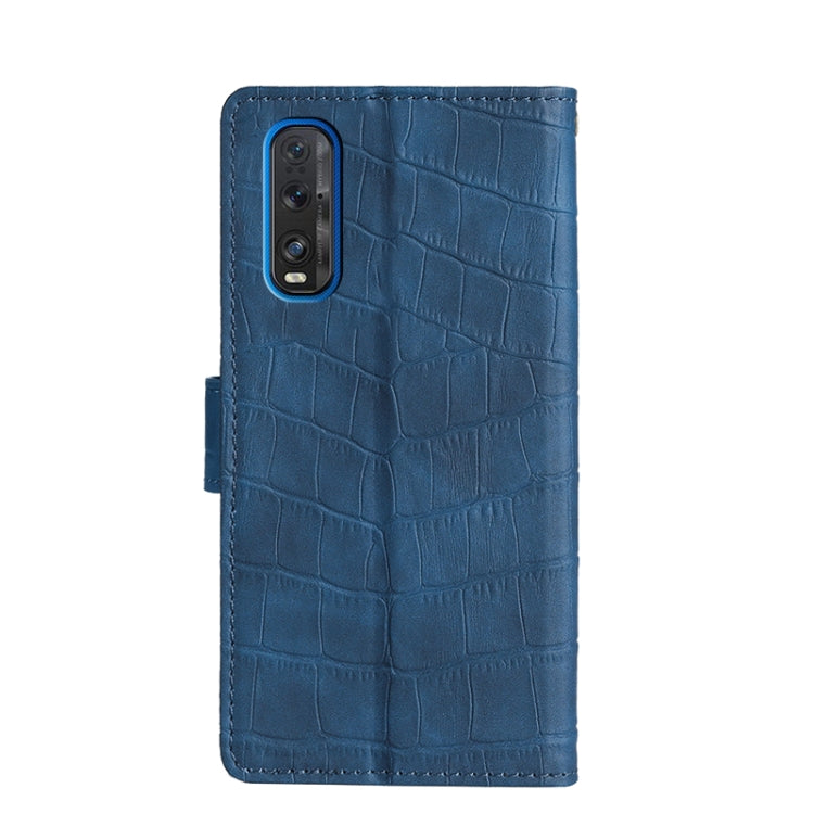 For OPPO Find X2 Skin Feel Crocodile Texture Magnetic Clasp Horizontal Flip PU Leather Case with Holder & Card Slots & Wallet