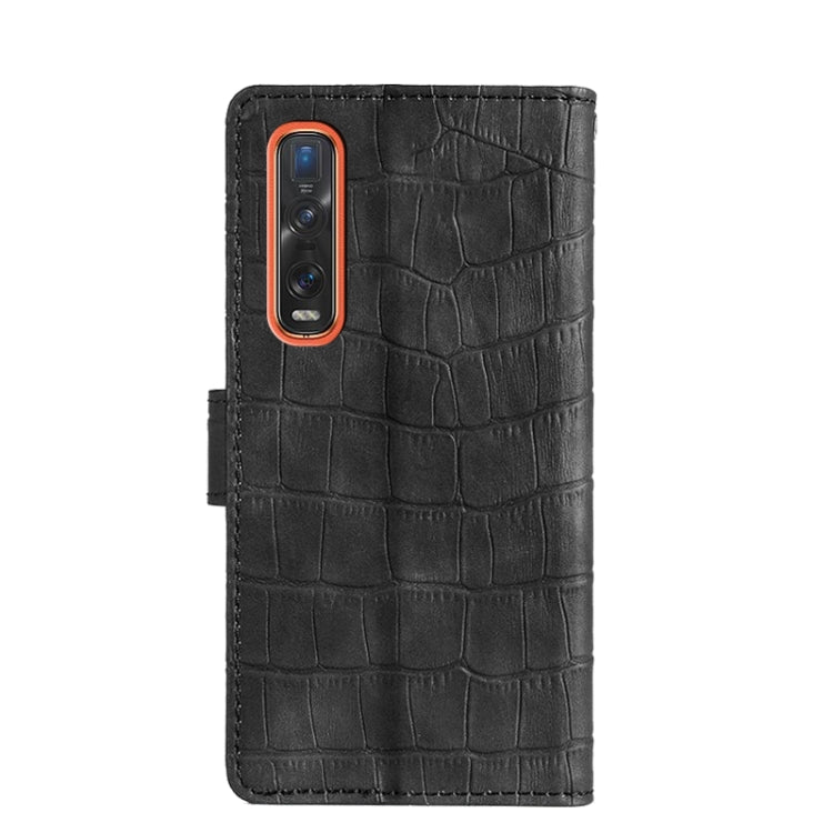 For OPPO Find X2 Pro Skin Feel Crocodile Texture Magnetic Clasp Horizontal Flip PU Leather Case with Holder & Card Slots & Wallet