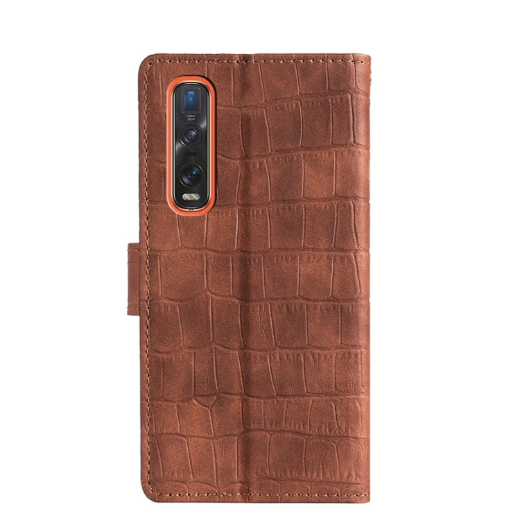 For OPPO Find X2 Pro Skin Feel Crocodile Texture Magnetic Clasp Horizontal Flip PU Leather Case with Holder & Card Slots & Wallet