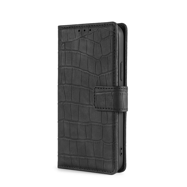 For OPPO R17 Skin Feel Crocodile Texture Magnetic Clasp Horizontal Flip PU Leather Case with Holder & Card Slots & Wallet