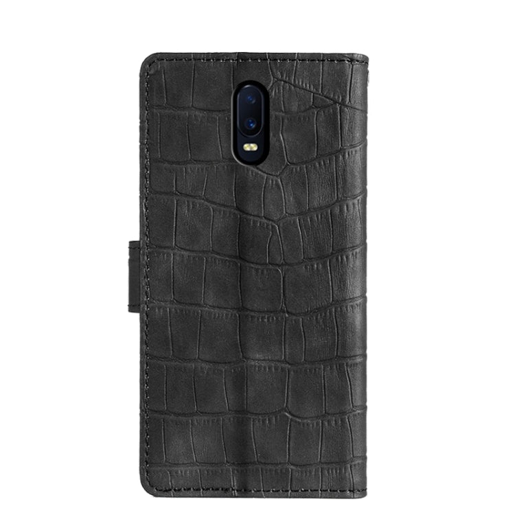 For OPPO R17 Skin Feel Crocodile Texture Magnetic Clasp Horizontal Flip PU Leather Case with Holder & Card Slots & Wallet