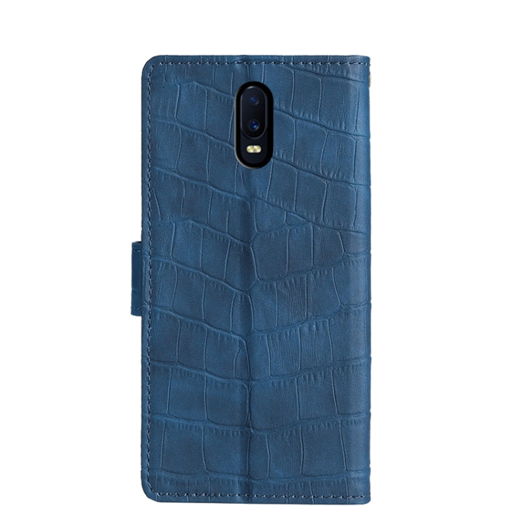 For OPPO R17 Skin Feel Crocodile Texture Magnetic Clasp Horizontal Flip PU Leather Case with Holder & Card Slots & Wallet