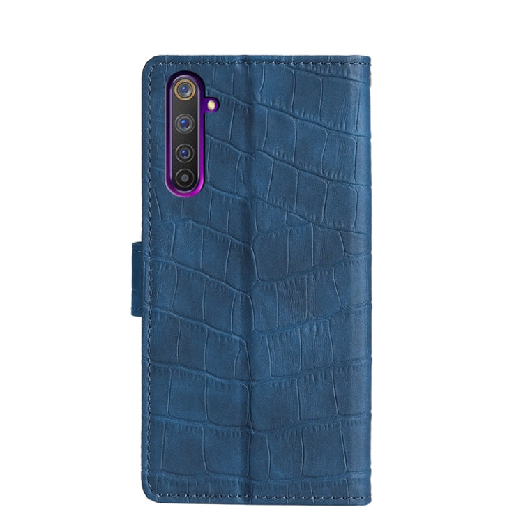 For OPPO Realme 6 Pro Skin Feel Crocodile Texture Magnetic Clasp Horizontal Flip PU Leather Case with Holder & Card Slots & Wallet