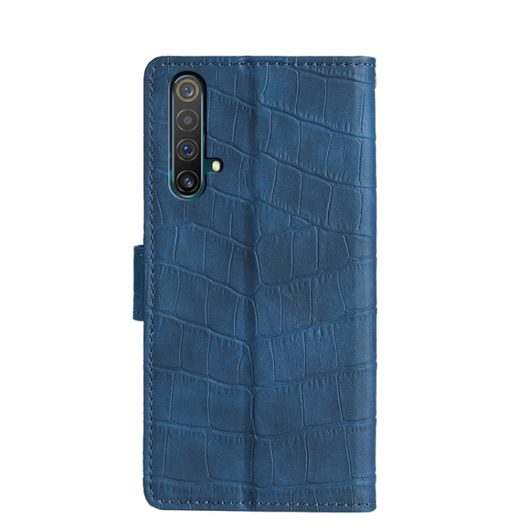 For OPPO Realme X50 Skin Feel Crocodile Texture Magnetic Clasp Horizontal Flip PU Leather Case with Holder & Card Slots & Wallet