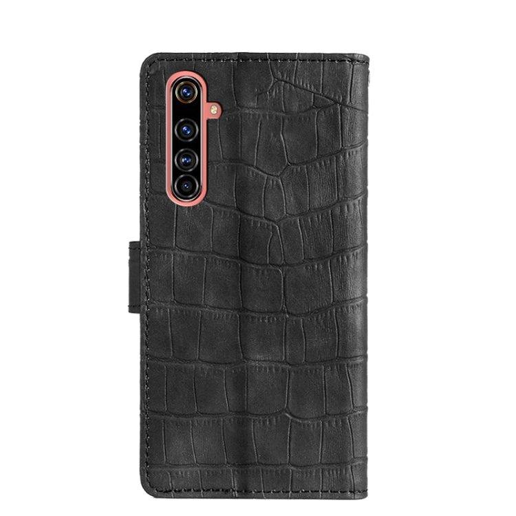 For OPPO Realme X50 Pro Skin Feel Crocodile Texture Magnetic Clasp Horizontal Flip PU Leather Case with Holder & Card Slots & Wallet