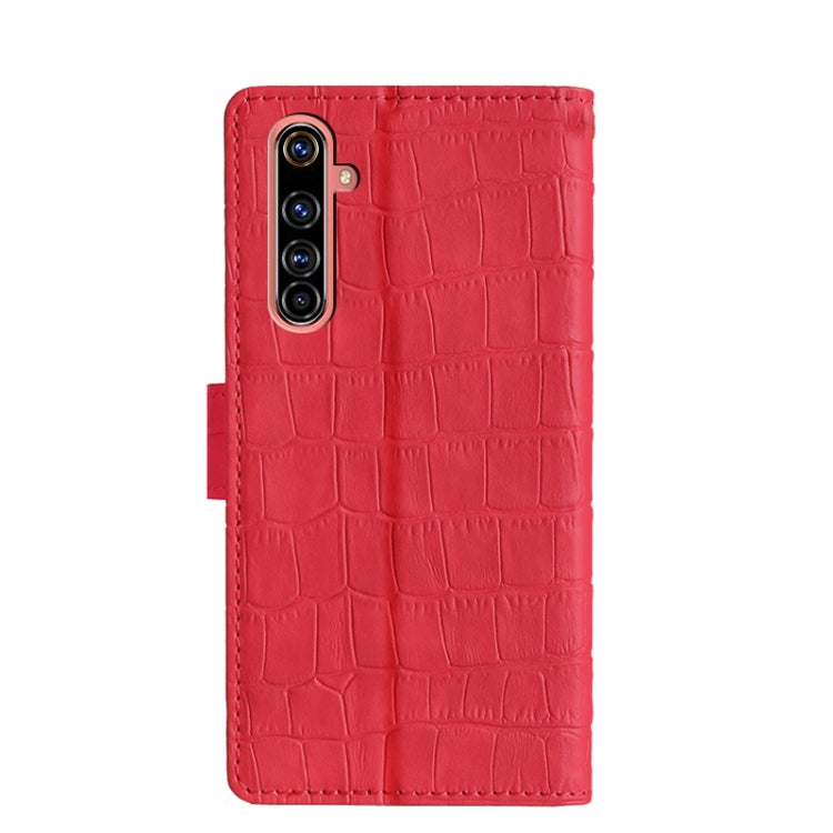 For OPPO Realme X50 Pro Skin Feel Crocodile Texture Magnetic Clasp Horizontal Flip PU Leather Case with Holder & Card Slots & Wallet