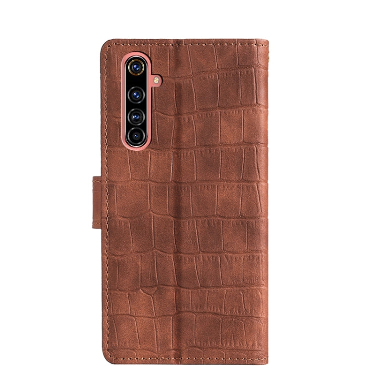 For OPPO Realme X50 Pro Skin Feel Crocodile Texture Magnetic Clasp Horizontal Flip PU Leather Case with Holder & Card Slots & Wallet