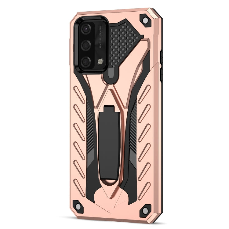 For OPPO A74 4G Shockproof TPU + PC Protective Case with Holder