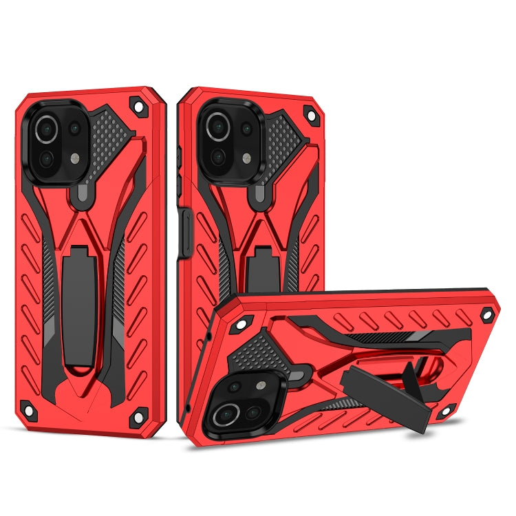 For Xiaomi Mi 11 Lite Shockproof TPU + PC Protective Case with Holder