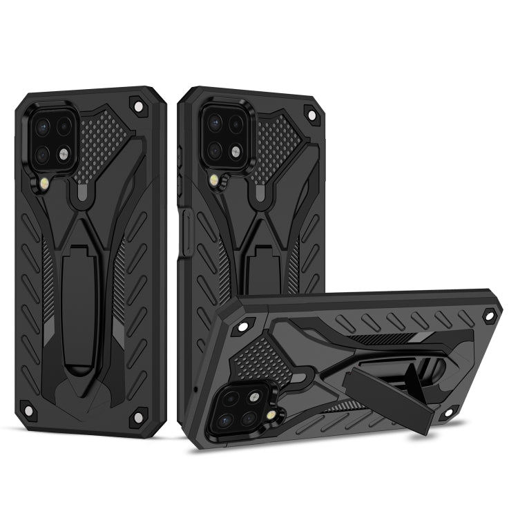 For Samsung Galaxy A22 4G Shockproof TPU + PC Protective Case with Holder