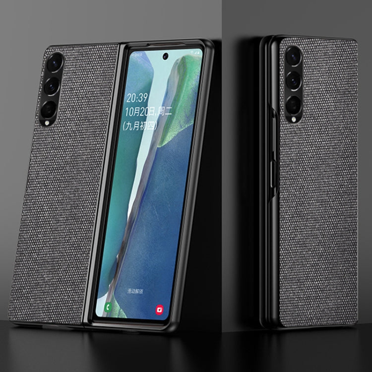 For Samsung Galaxy Z Fold3 5G Sea Sand Cloth Texture Shockproof PC+ TPU Protective Case