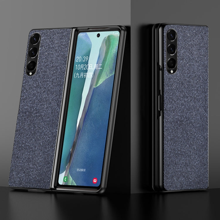 For Samsung Galaxy Z Fold3 5G Sea Sand Cloth Texture Shockproof PC+ TPU Protective Case